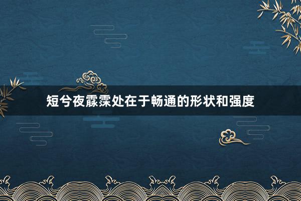 短兮夜霡霂处在于畅通的形状和强度
